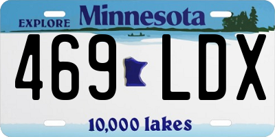MN license plate 469LDX