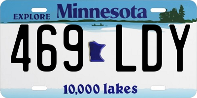 MN license plate 469LDY
