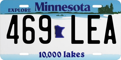 MN license plate 469LEA
