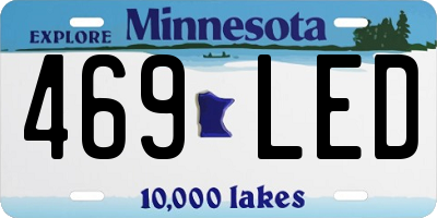 MN license plate 469LED