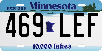 MN license plate 469LEF