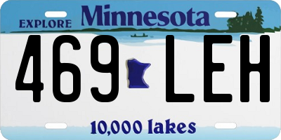 MN license plate 469LEH