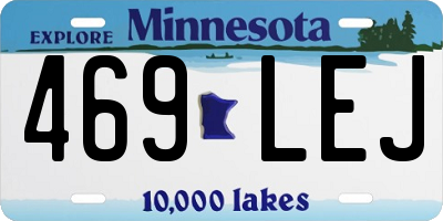 MN license plate 469LEJ