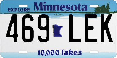 MN license plate 469LEK