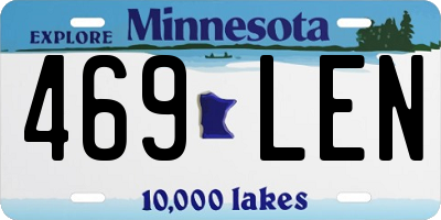 MN license plate 469LEN