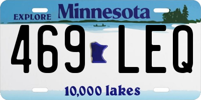 MN license plate 469LEQ