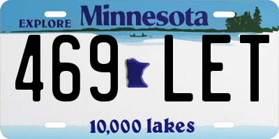 MN license plate 469LET