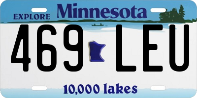 MN license plate 469LEU