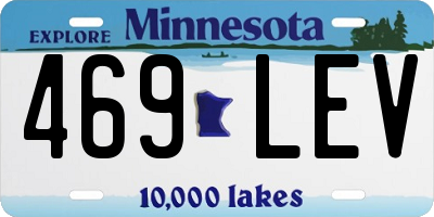 MN license plate 469LEV