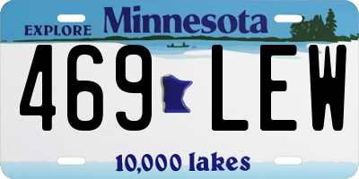MN license plate 469LEW