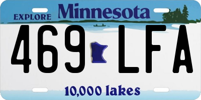 MN license plate 469LFA