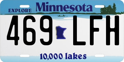 MN license plate 469LFH
