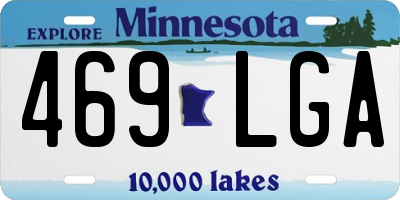 MN license plate 469LGA