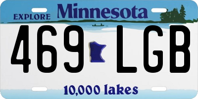 MN license plate 469LGB