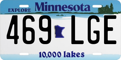 MN license plate 469LGE