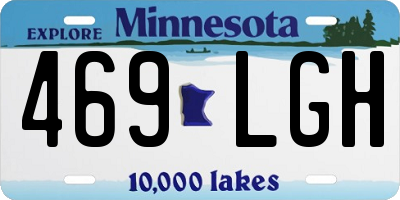 MN license plate 469LGH