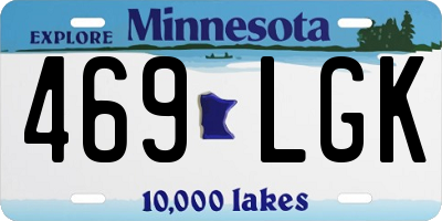 MN license plate 469LGK