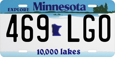 MN license plate 469LGO