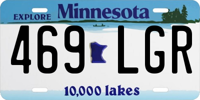 MN license plate 469LGR