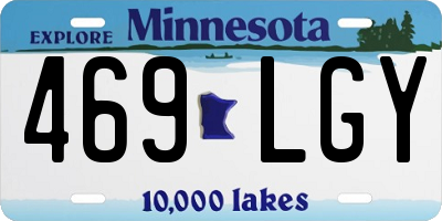 MN license plate 469LGY