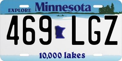 MN license plate 469LGZ