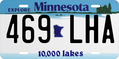 MN license plate 469LHA