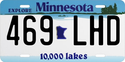 MN license plate 469LHD