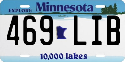 MN license plate 469LIB