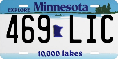 MN license plate 469LIC