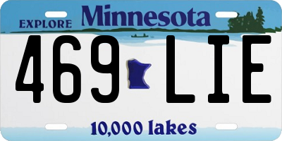 MN license plate 469LIE