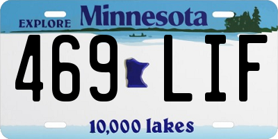 MN license plate 469LIF