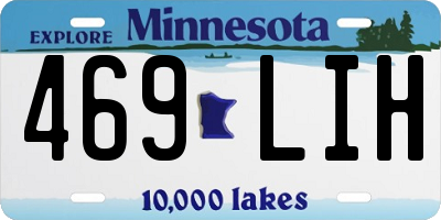 MN license plate 469LIH