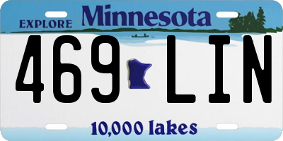 MN license plate 469LIN