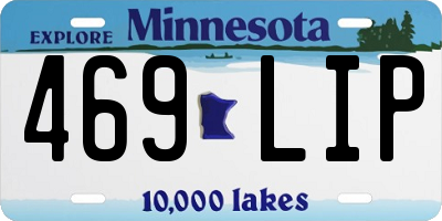 MN license plate 469LIP