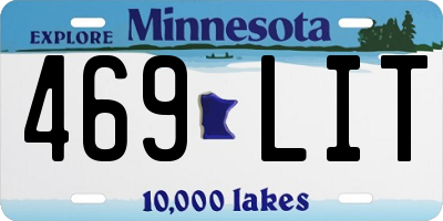 MN license plate 469LIT