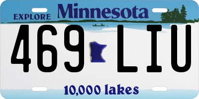 MN license plate 469LIU