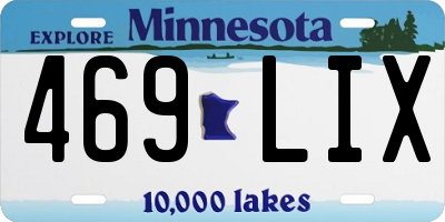 MN license plate 469LIX