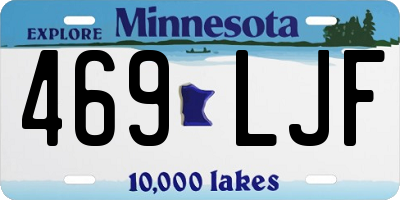 MN license plate 469LJF