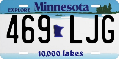MN license plate 469LJG