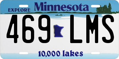 MN license plate 469LMS
