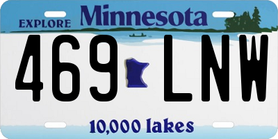 MN license plate 469LNW