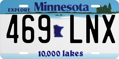 MN license plate 469LNX