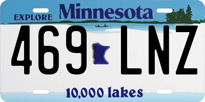 MN license plate 469LNZ