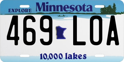 MN license plate 469LOA