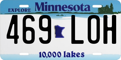 MN license plate 469LOH