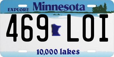 MN license plate 469LOI