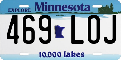 MN license plate 469LOJ