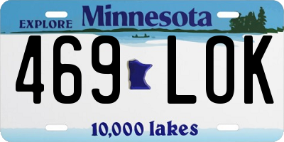 MN license plate 469LOK