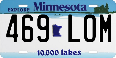 MN license plate 469LOM