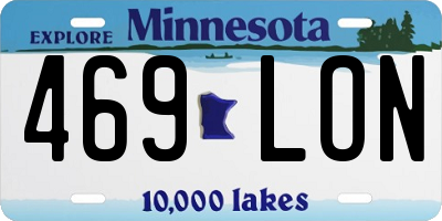 MN license plate 469LON